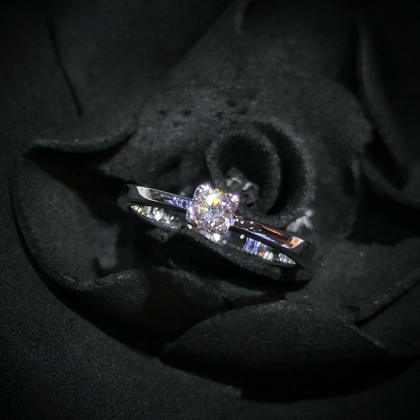 全新18K白金【單粒14份鑽石】戒指