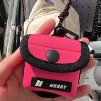 [S] NERDY BASIC EARPHONE POUCH,PINK, SN136 (SN136)