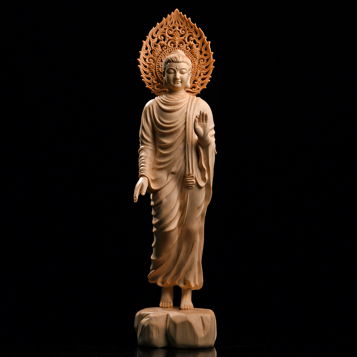 仏像木彫り時代物高さ約41㎝