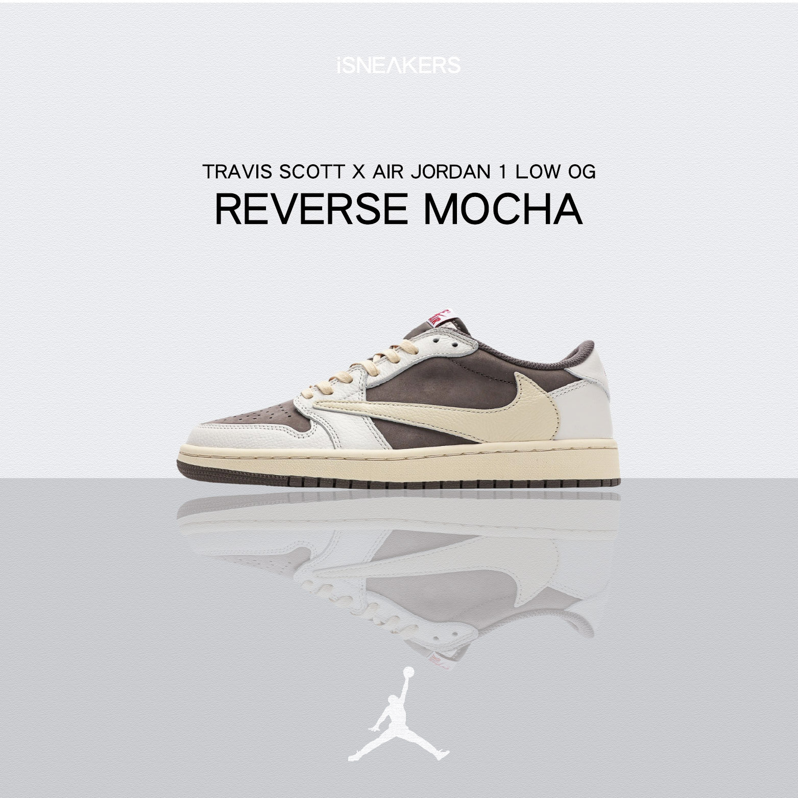 iSNEAKERS｜男女鞋Travis Scott x Air Jordan 1 Low OG "Reverse Mocha"摩卡倒勾 DM7866-162