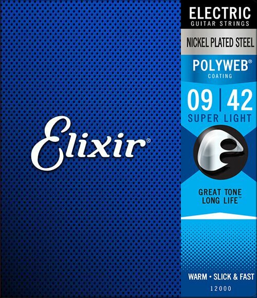 Elixir 12000 09-42 電吉他弦 POLYWEB 厚膜