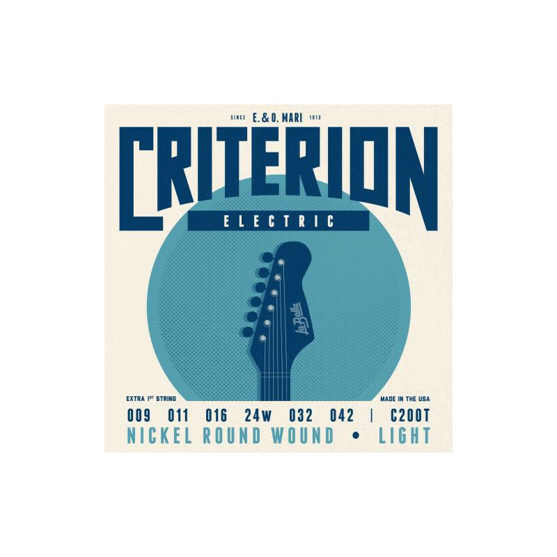 La Bella C200T 09-42 Criterion Light 電吉他弦
