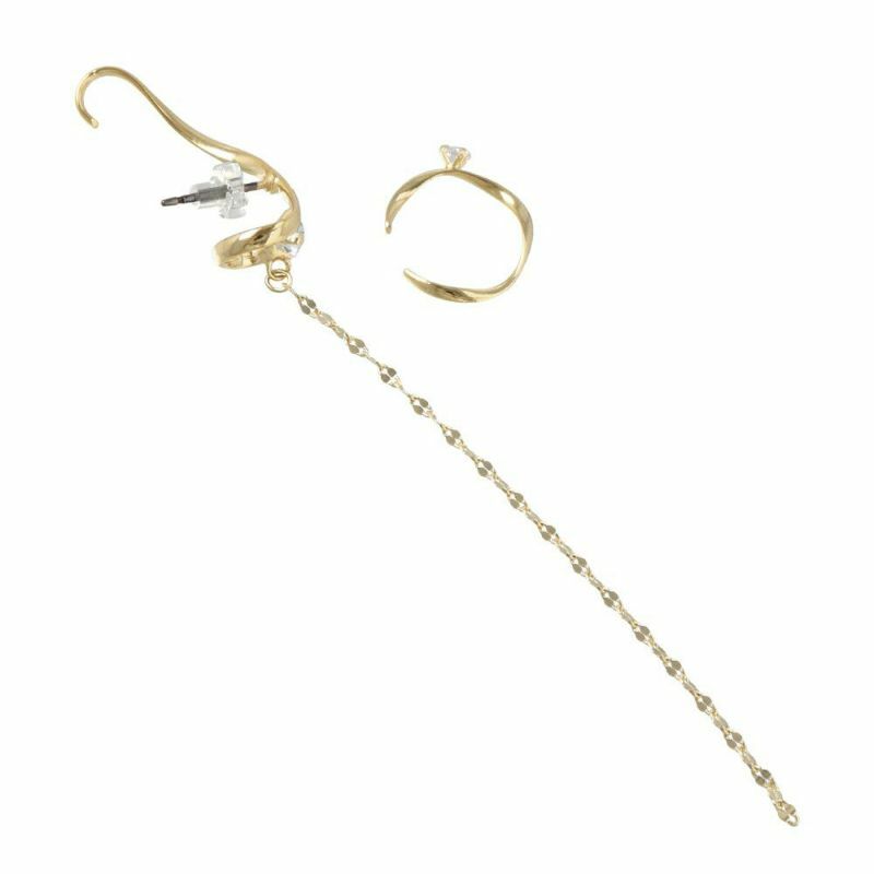 閃石長鏈耳環&耳骨夾