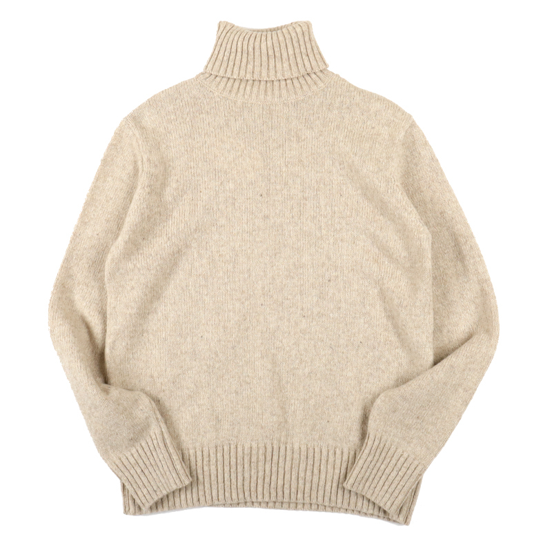 Universal Works Roll Neck in Beige Eco Wool Beige