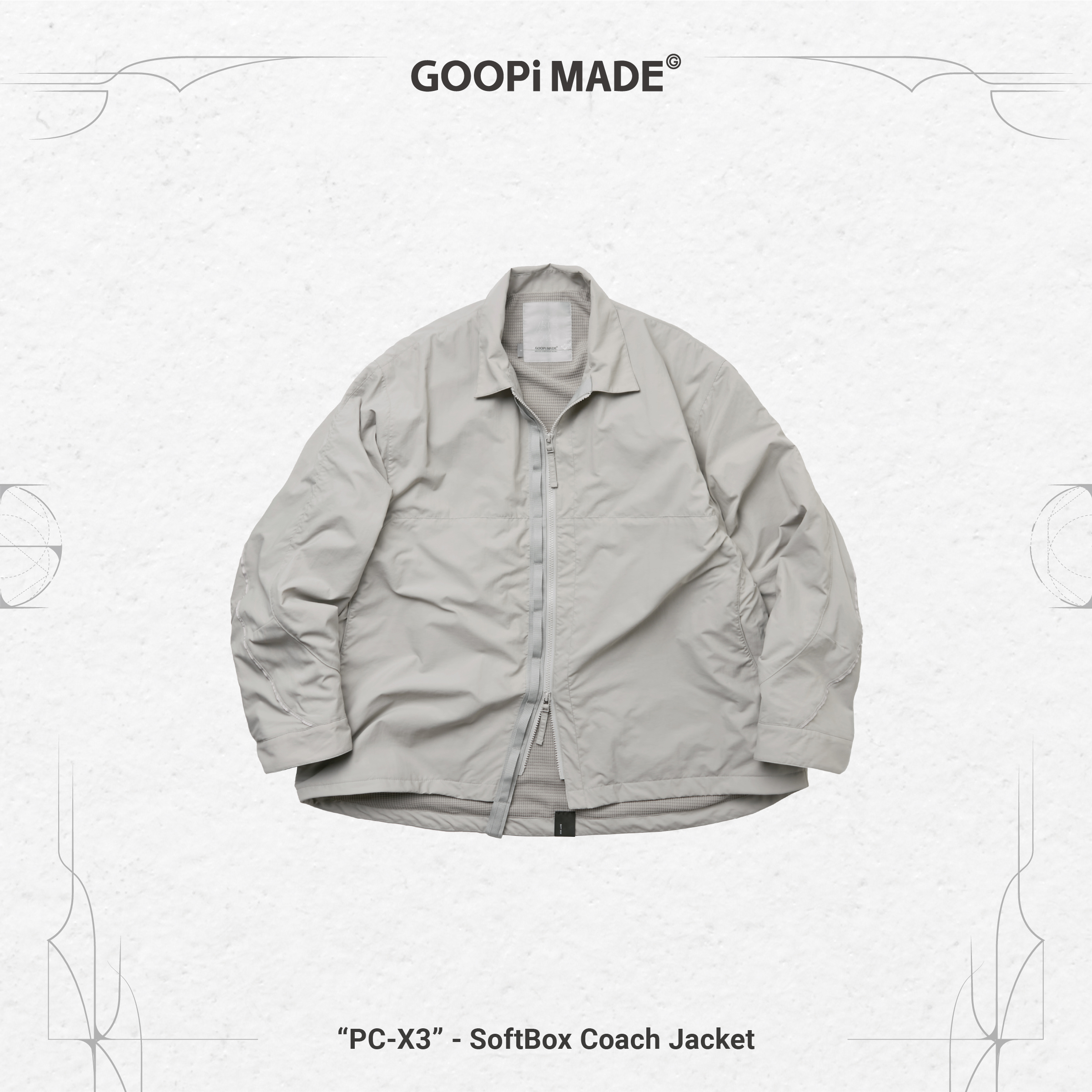 GOOPiMADE PC-X3 SOFTBOX CoachJacket サイズ1 PC-X3” – SOFTBOX Coach Jacket - G-Gray