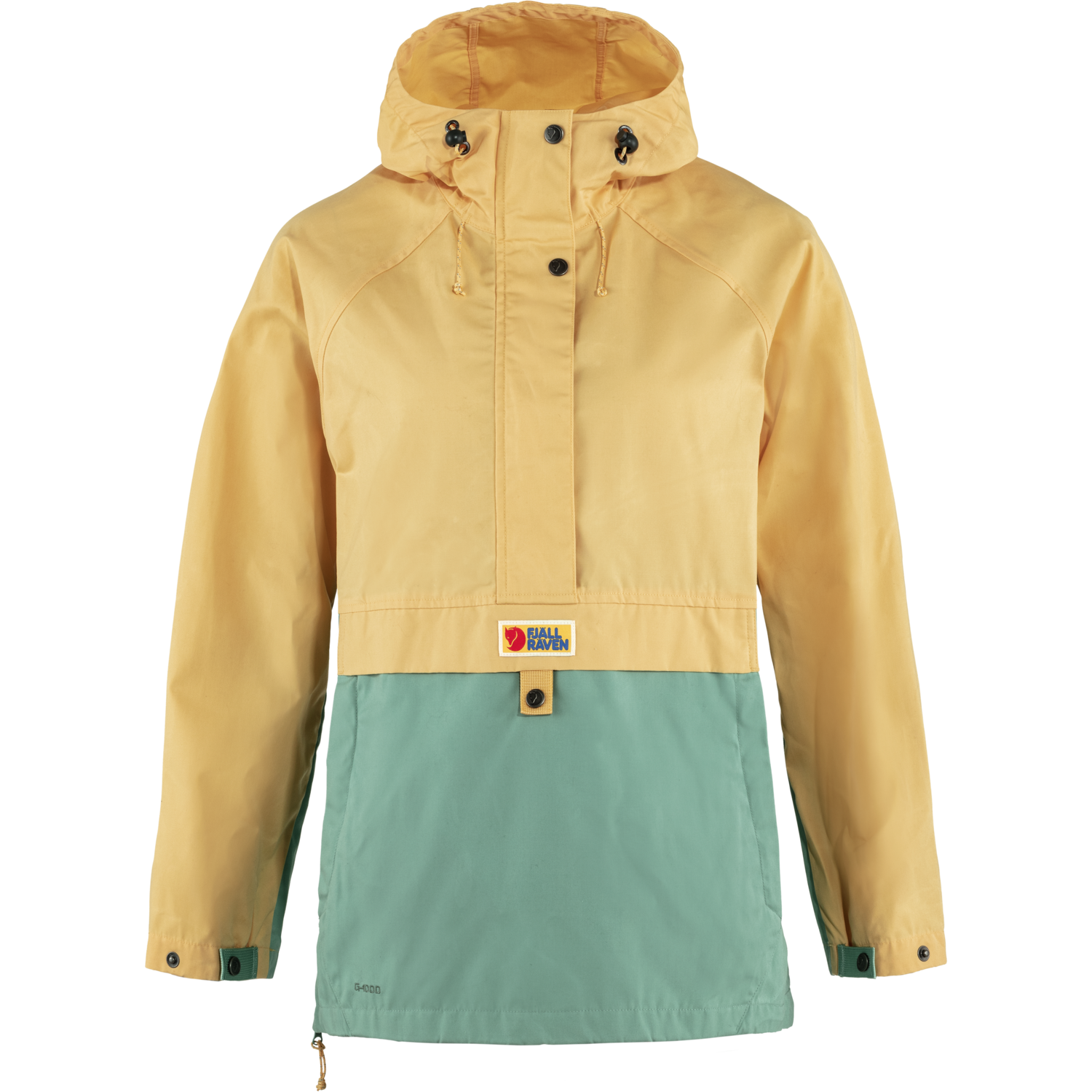 Fjallraven 瑞典北極狐 Vardag Anorak W 女款 半開襟連帽風衣 半開襟夾克 F87009-133-676 玉米黃/蘆薈綠 [HappyOutdoor]