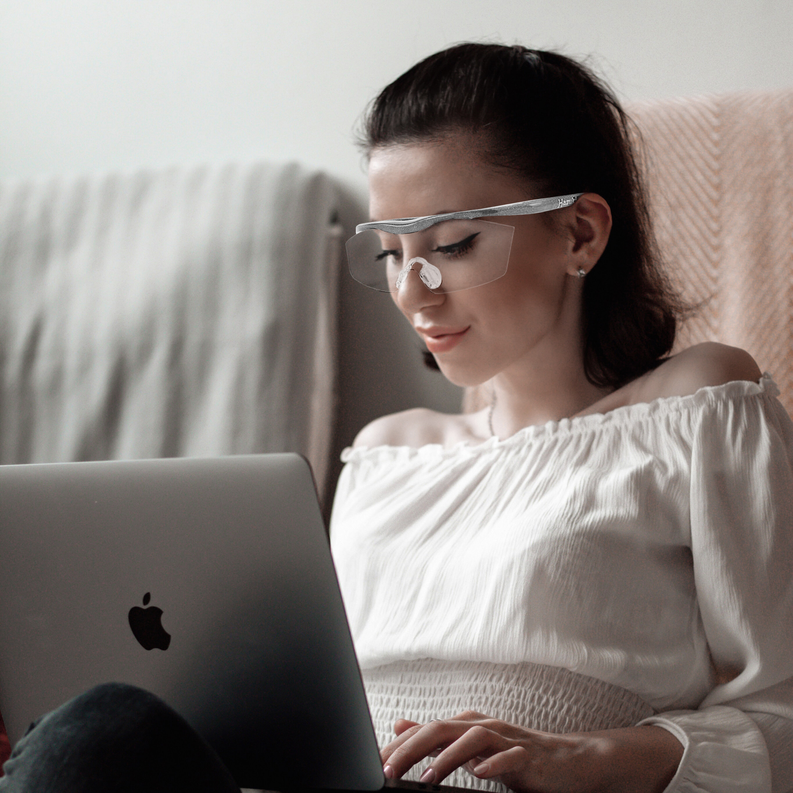 Hazuki 日本葉月抗藍光放大鏡1.85倍標準鏡片(銀灰)