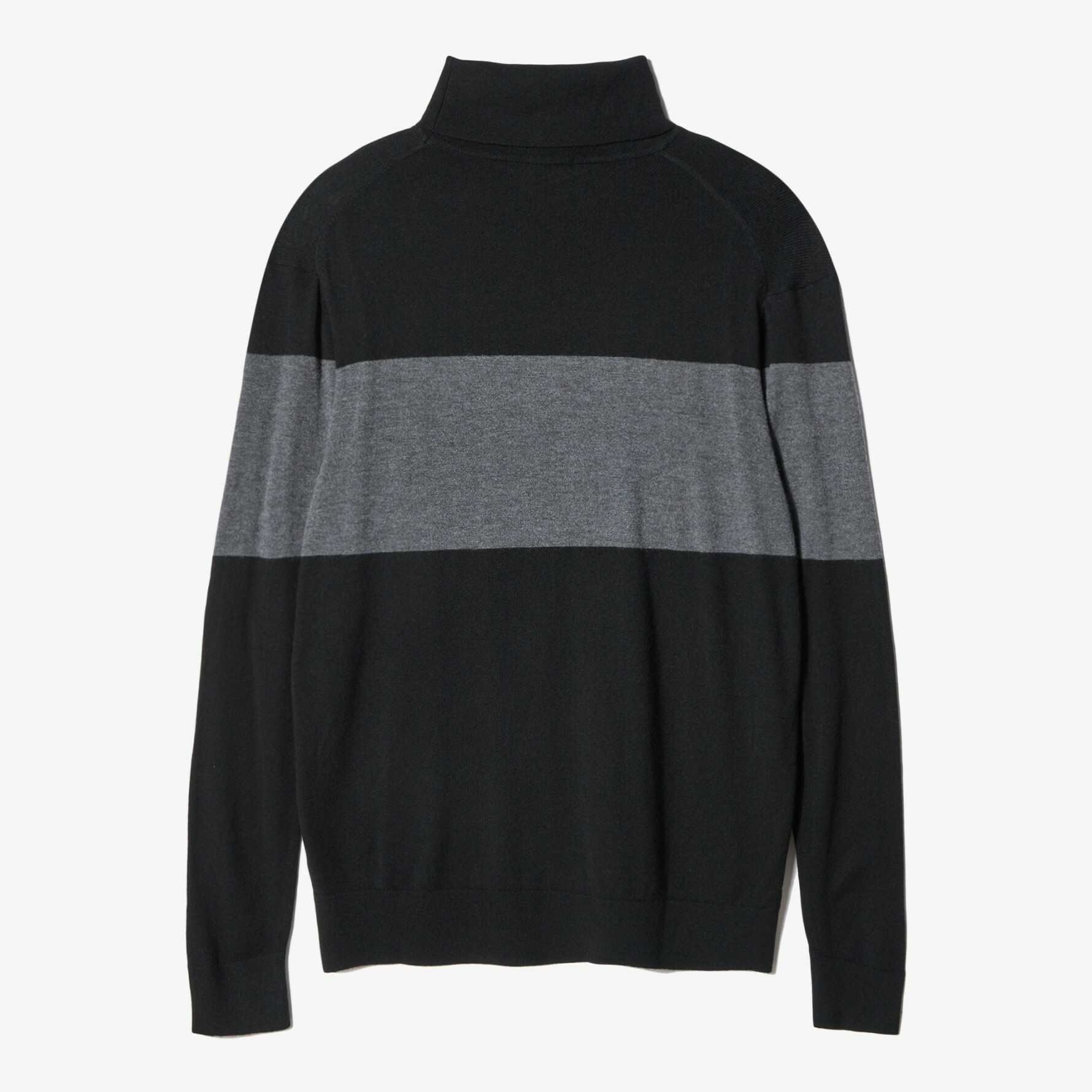 THE NORTH FACE MERINO WOOL 高領毛衣 黑灰 NT7XN50A