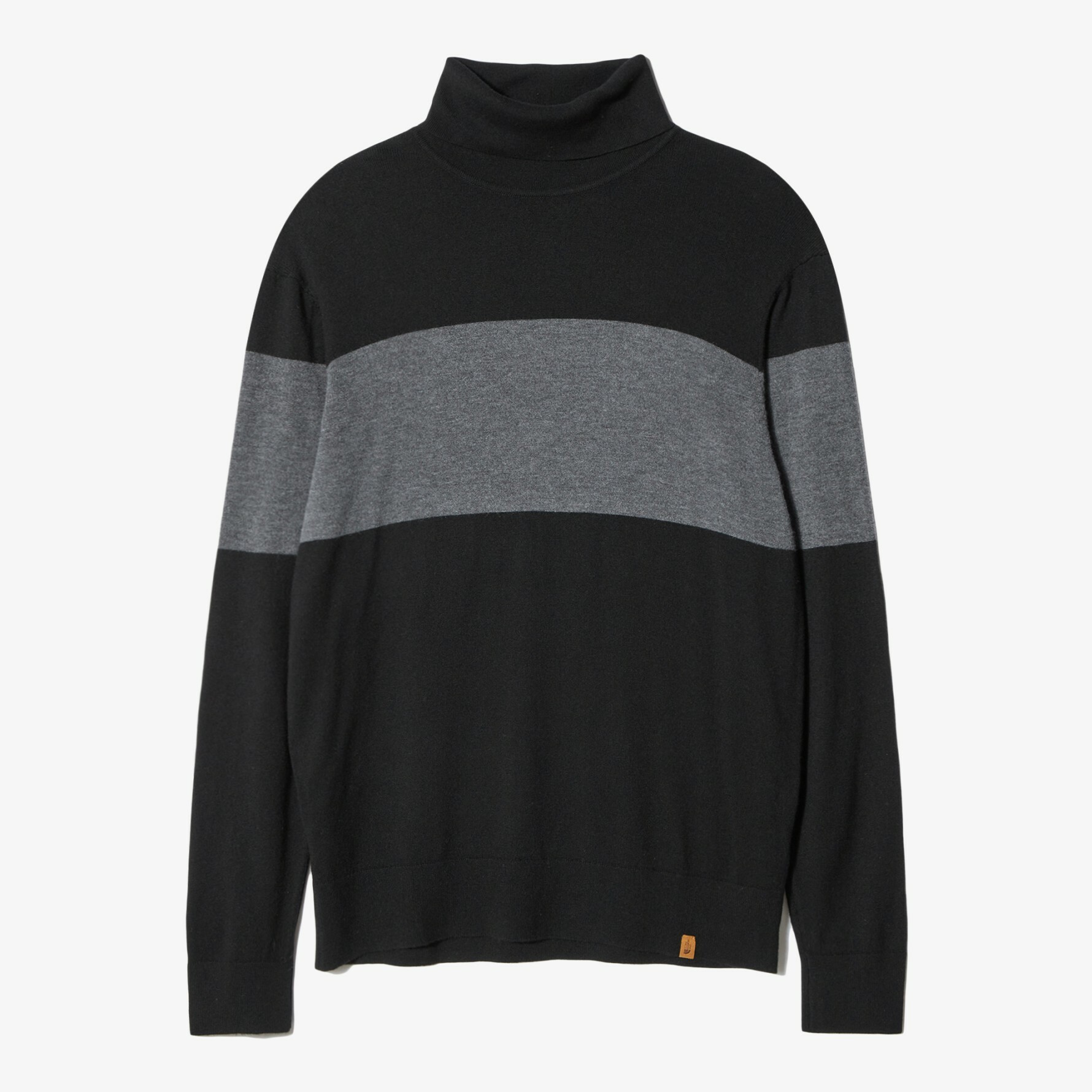 THE NORTH FACE MERINO WOOL 高領毛衣 黑灰 NT7XN50A