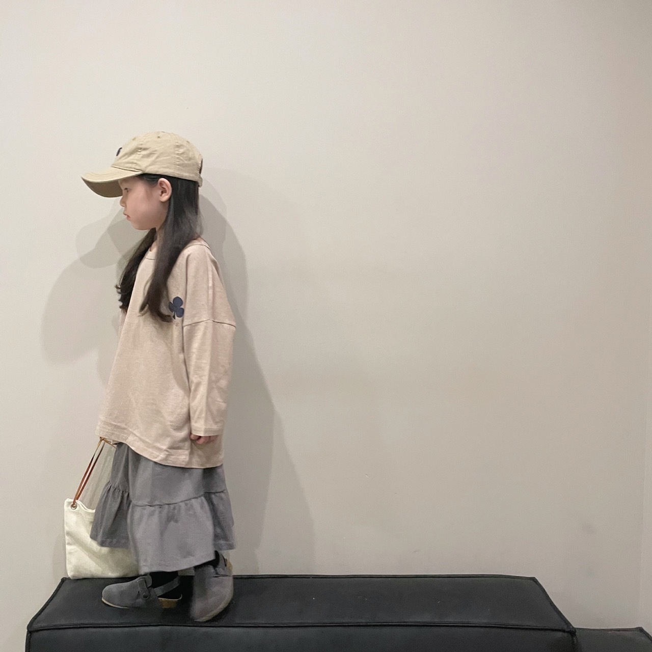 秋天傍晚的中長裙