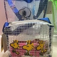 [S] LE.JUNEV PEANUTS BEACH POUCH,BLUE, SLJV36 (SLJV36)