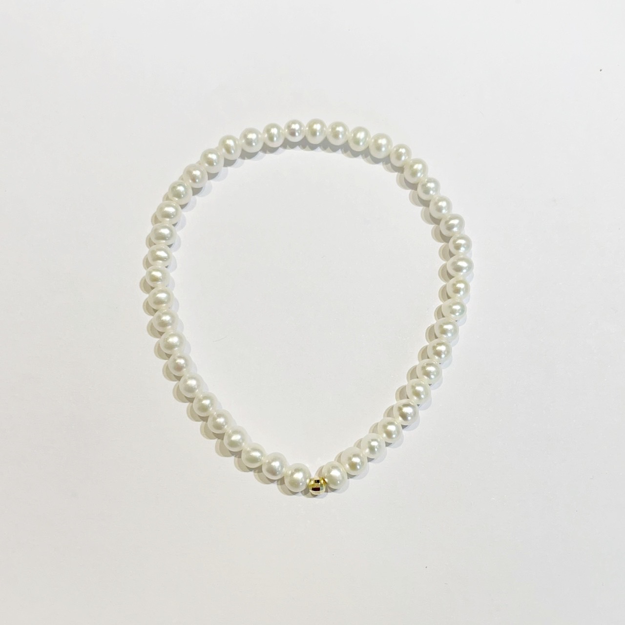 18K discoball彈性珍珠手繩