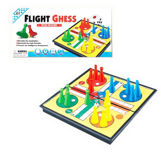 盒裝玩具磁性折疊飛行棋 HJ20556