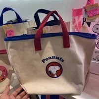 [S] LE.JUNEV LARGE CHARLIE FRIENDS TOTE BAG,RED, SLJV39 (SLJV39)