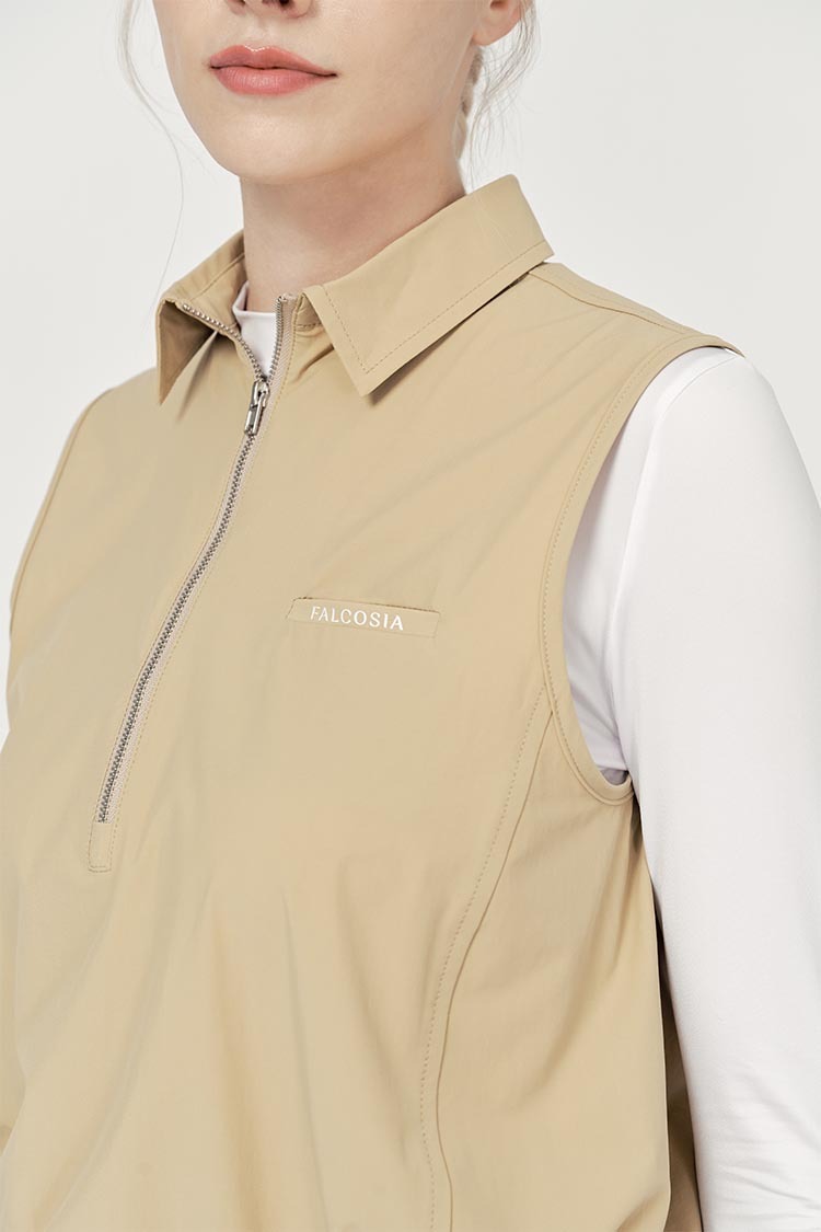 涼感背心洋裝-淺金