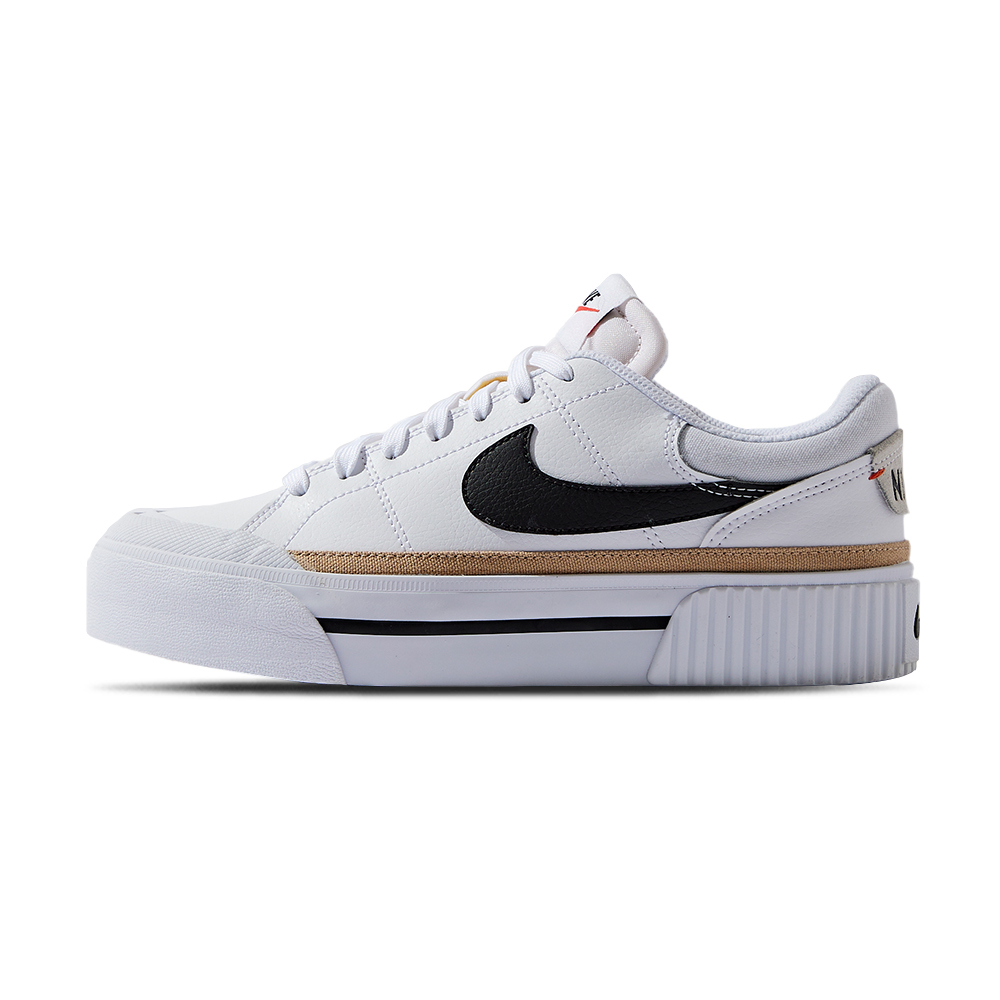 Nike Court Legacy Lift 女 白 厚底 解構 接拼 休閒鞋 DM7590-100