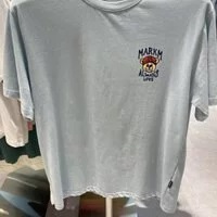 [S] MARK M BEAR PRINT SHORT SLEEVE T-SHIRT,LIGHT BLUE, ME-IBC8818-LIGHT BLUE  [FINAL SALE] (SMKM17)