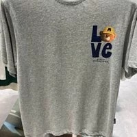 [S] MARK M LOVE BEAR SHORT SLEEVE T-SHIRT,GREY MELANGE, ME-IBC8883-GREY MELANGE (SMKM18)
