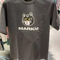 [S] MARK M LOVE CAT JACQUARD KNIT SHORT SLEEVE T-SHIRT,DARK GREY, MF-IBI8903-DARK GREY (SMKM19)