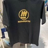 [S] MARK M SYMBOL SHORT SLEEVE T-SHIRT,BLACK, MF-IBI8910-BLACK (SMKM23)