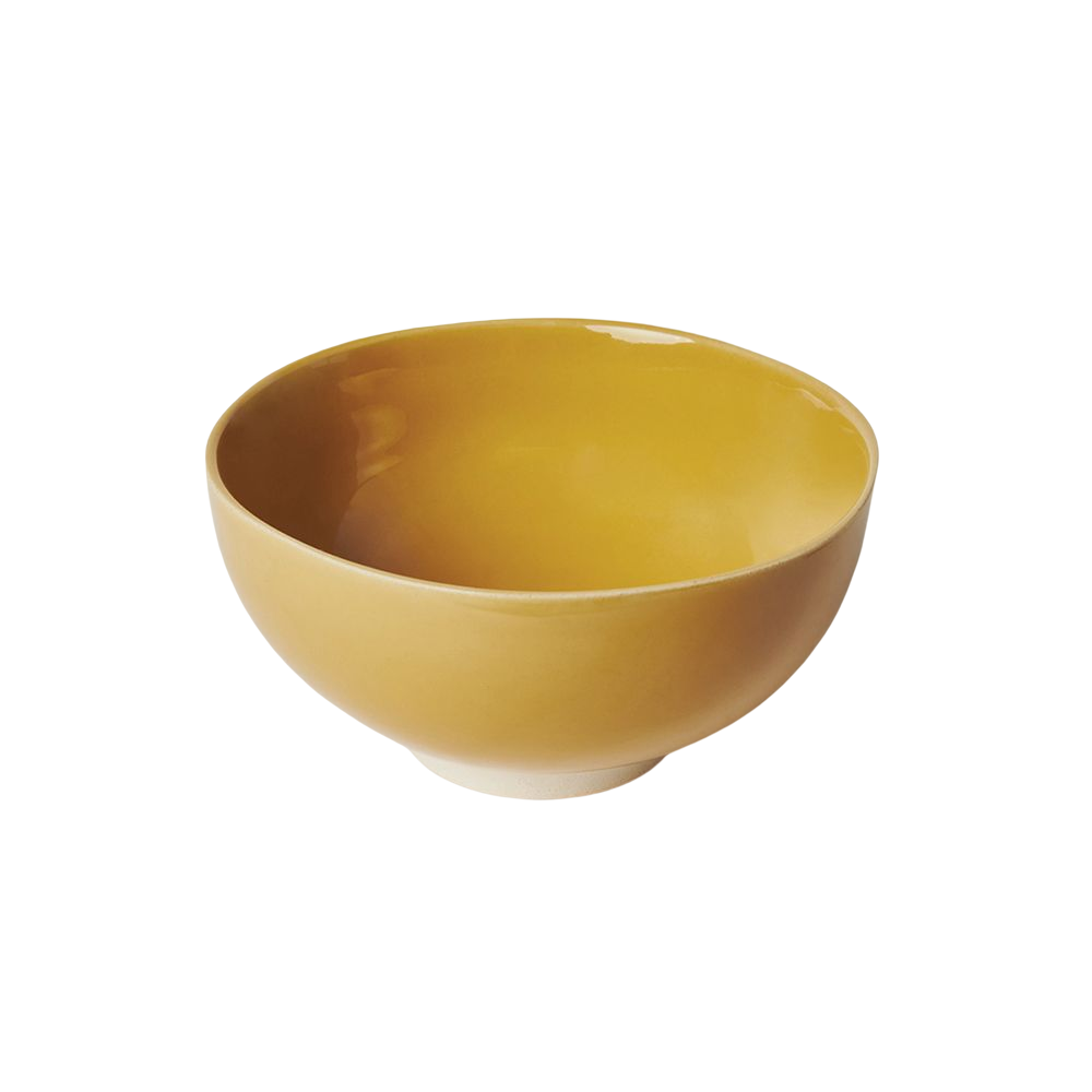 KOGA │ 陶質六角大碗公 (窯黃)