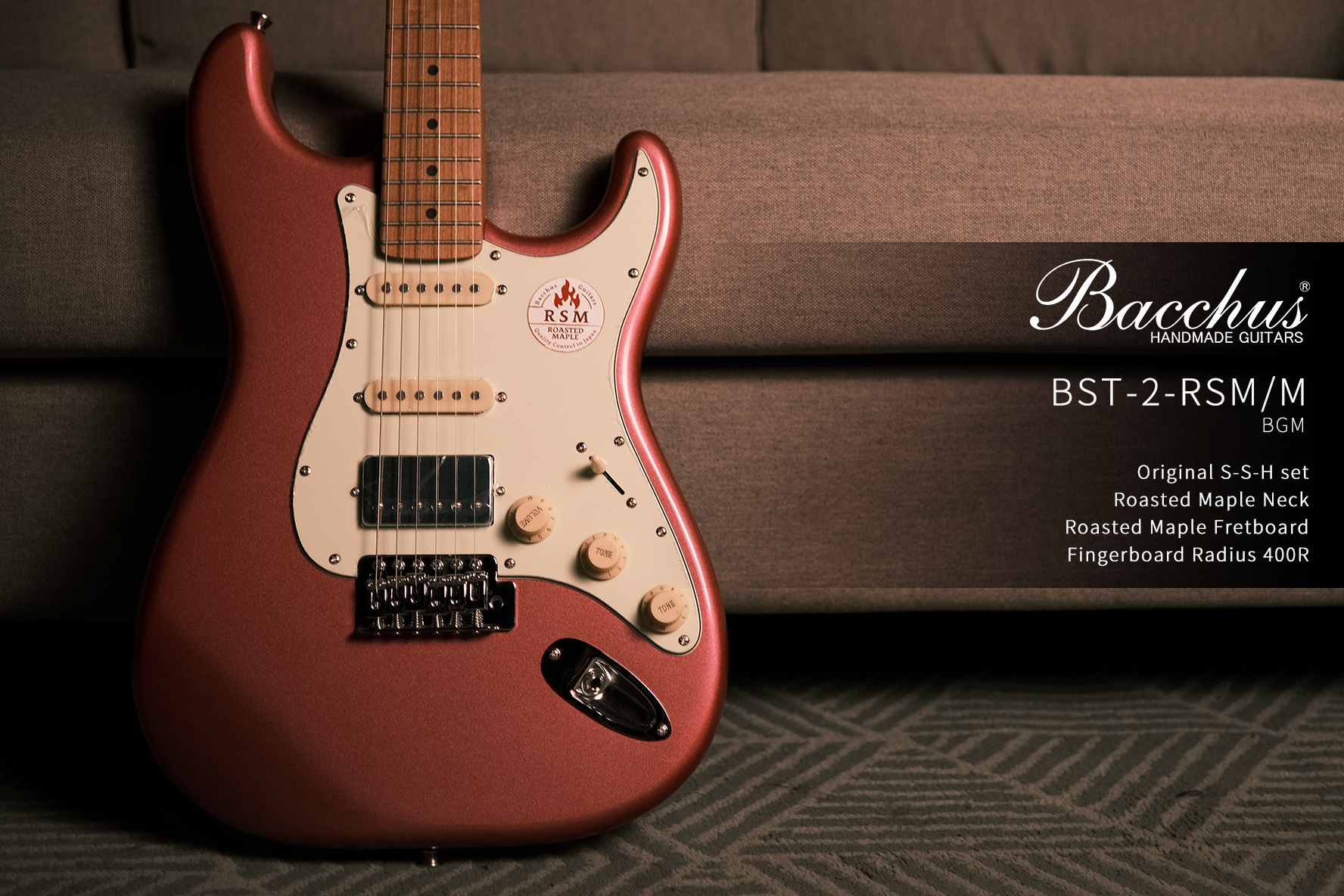 BACCHUS BST-2-RSM/M 烤楓系列電吉他硬地搖滾新手入門款