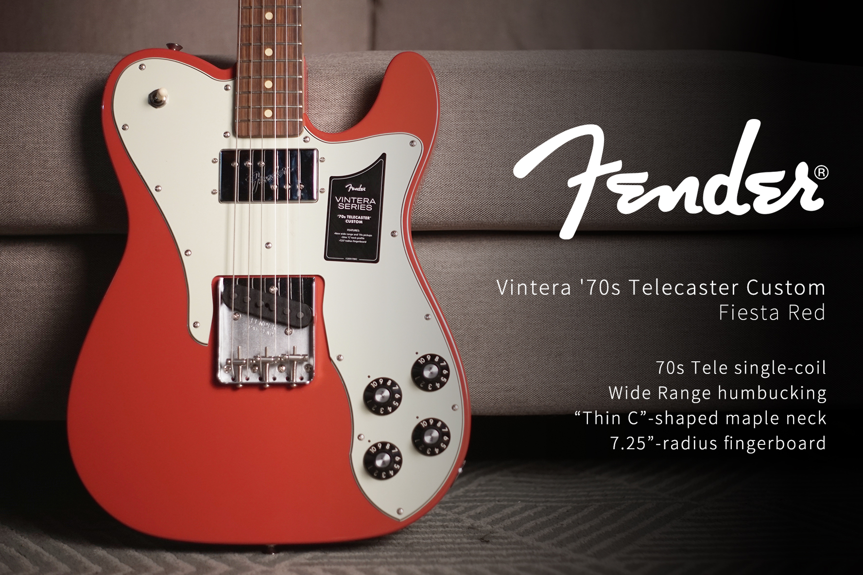 Fender Vintera 70S Tele Custom PF 雙單 鐵木指板 電吉他