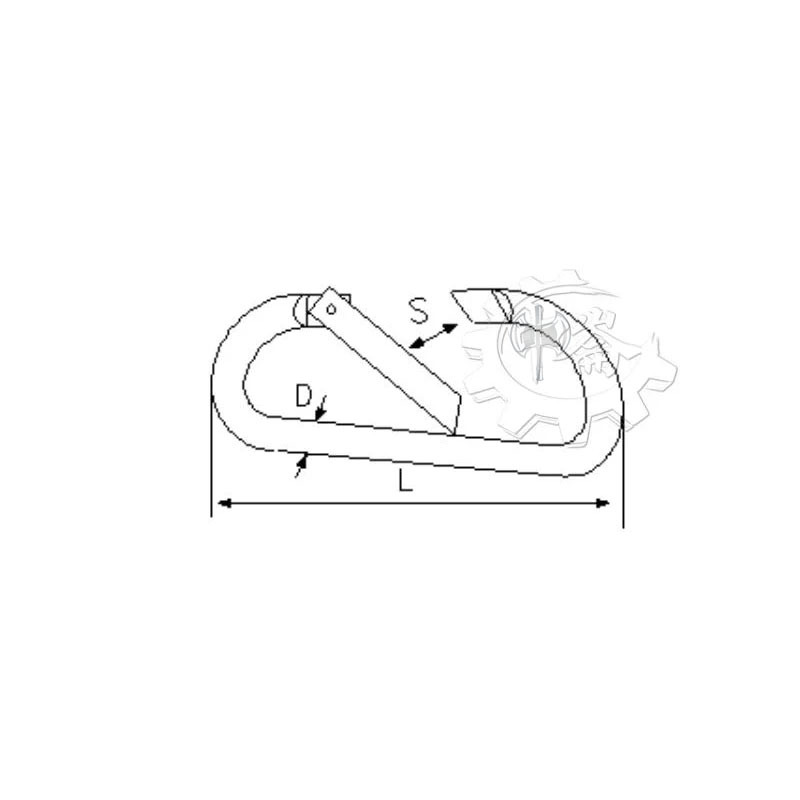 ＊中崙五金【附發票】台灣製 5mm 鋁合金D型鉤 (不挑色) 型號 :YA2470 掛鉤 輕量 鑰匙圈 鉤扣 登山露營