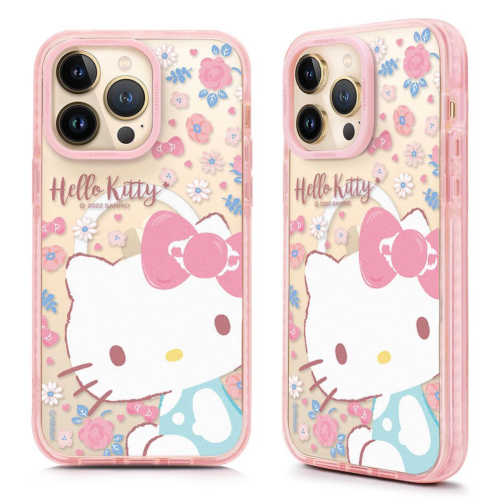 GARMMA Hello Kitty iPhone 14系列 磁吸款保護殼 粉紅夢境