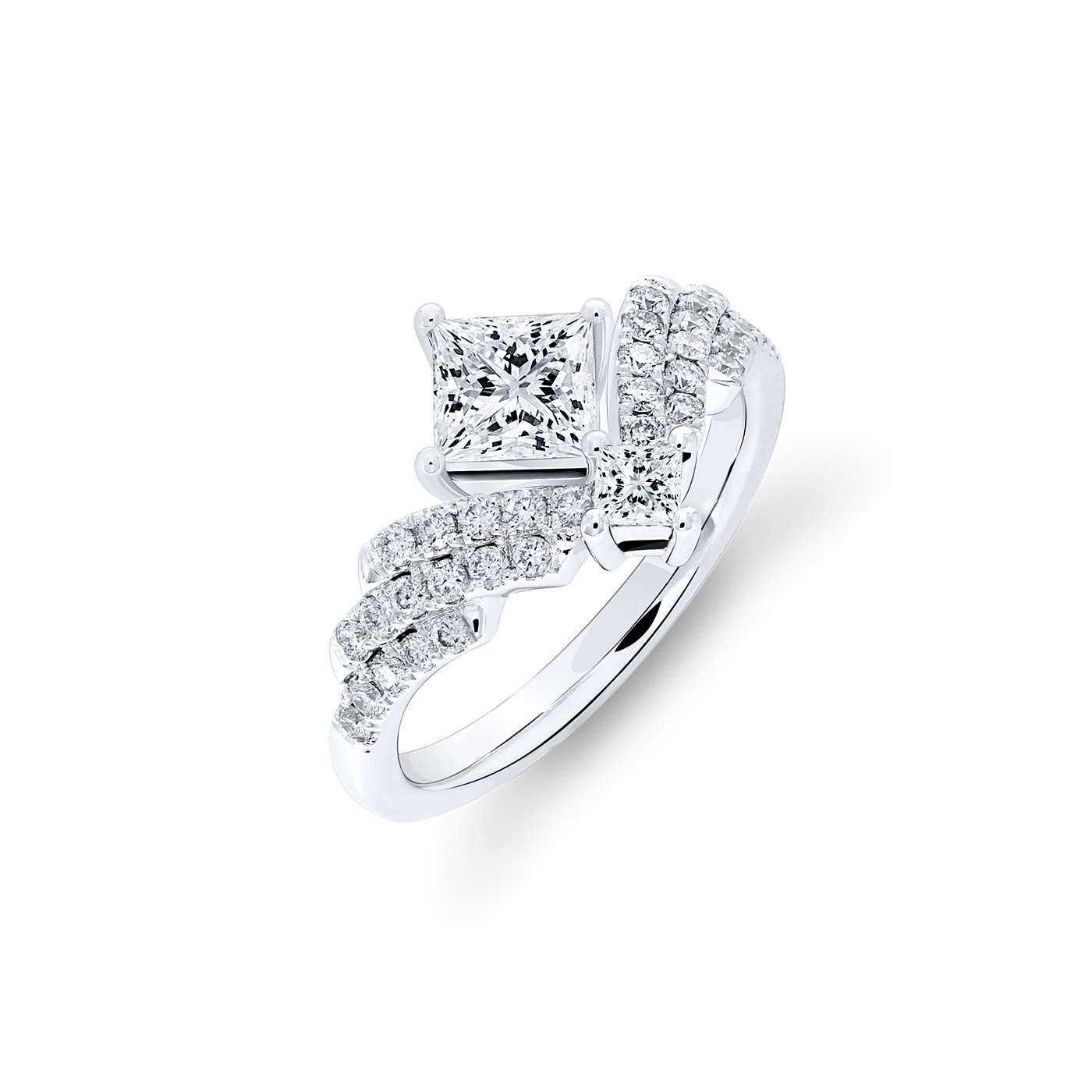 維多利亞之翼｜榮耀 — GIA1克拉公主方形鑽戒