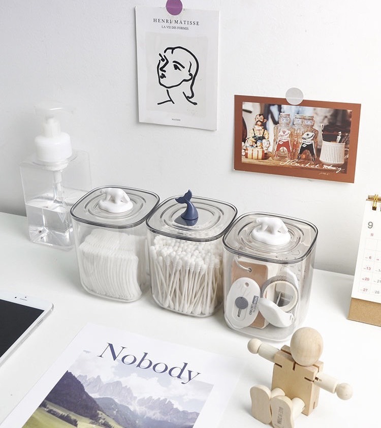 《1080》北歐風透明桌面收納盒