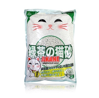 日本 AKANE 綠茶味紙砂 7L【原箱 7 包】