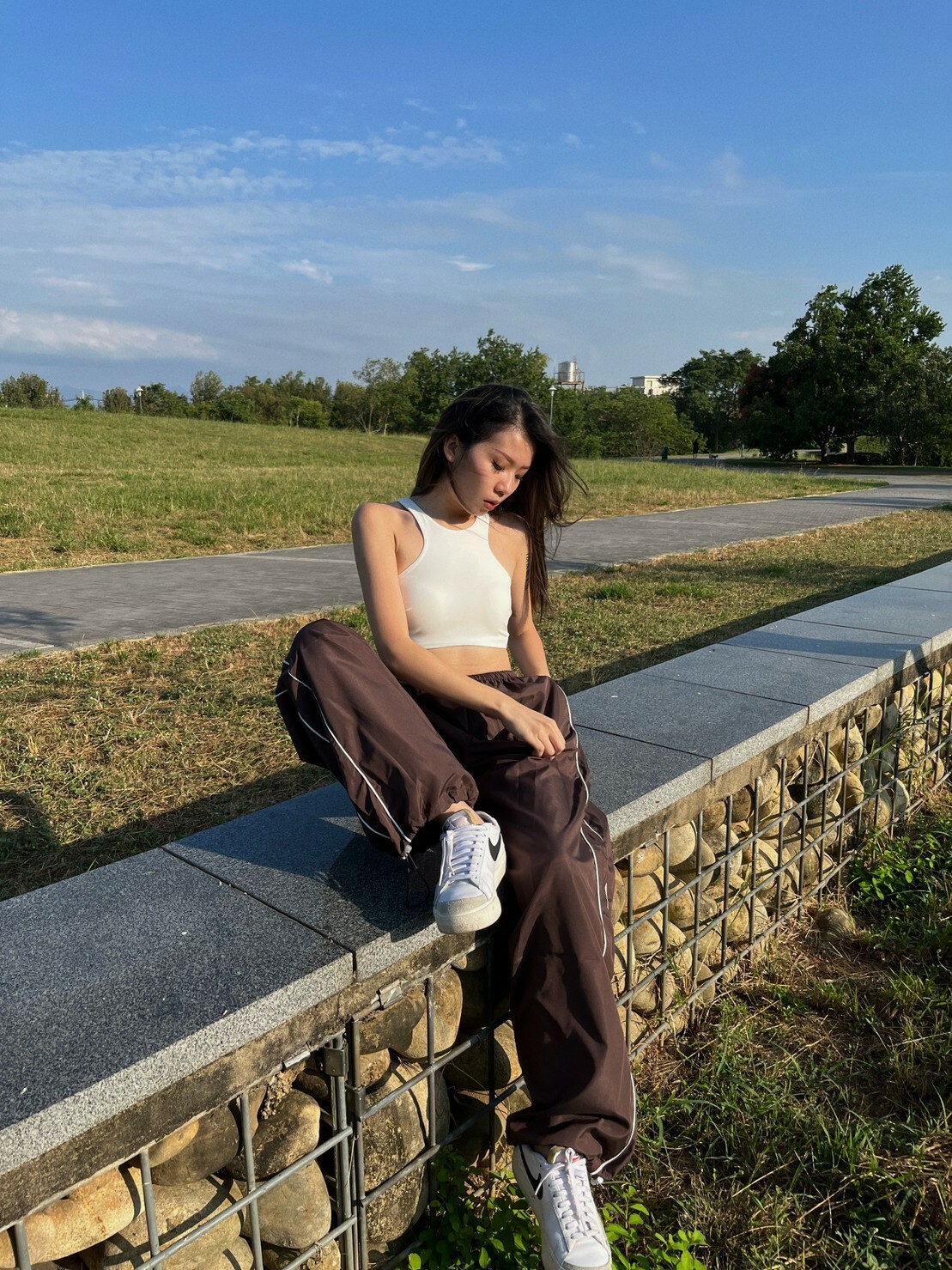 空氣感街頭尼龍運動褲(5色)