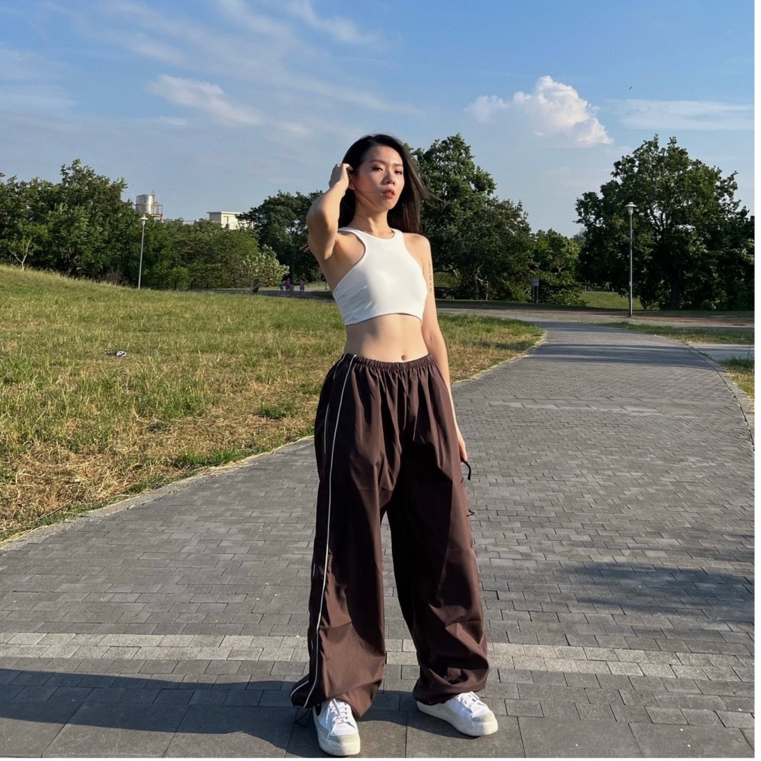 空氣感街頭尼龍運動褲(5色)