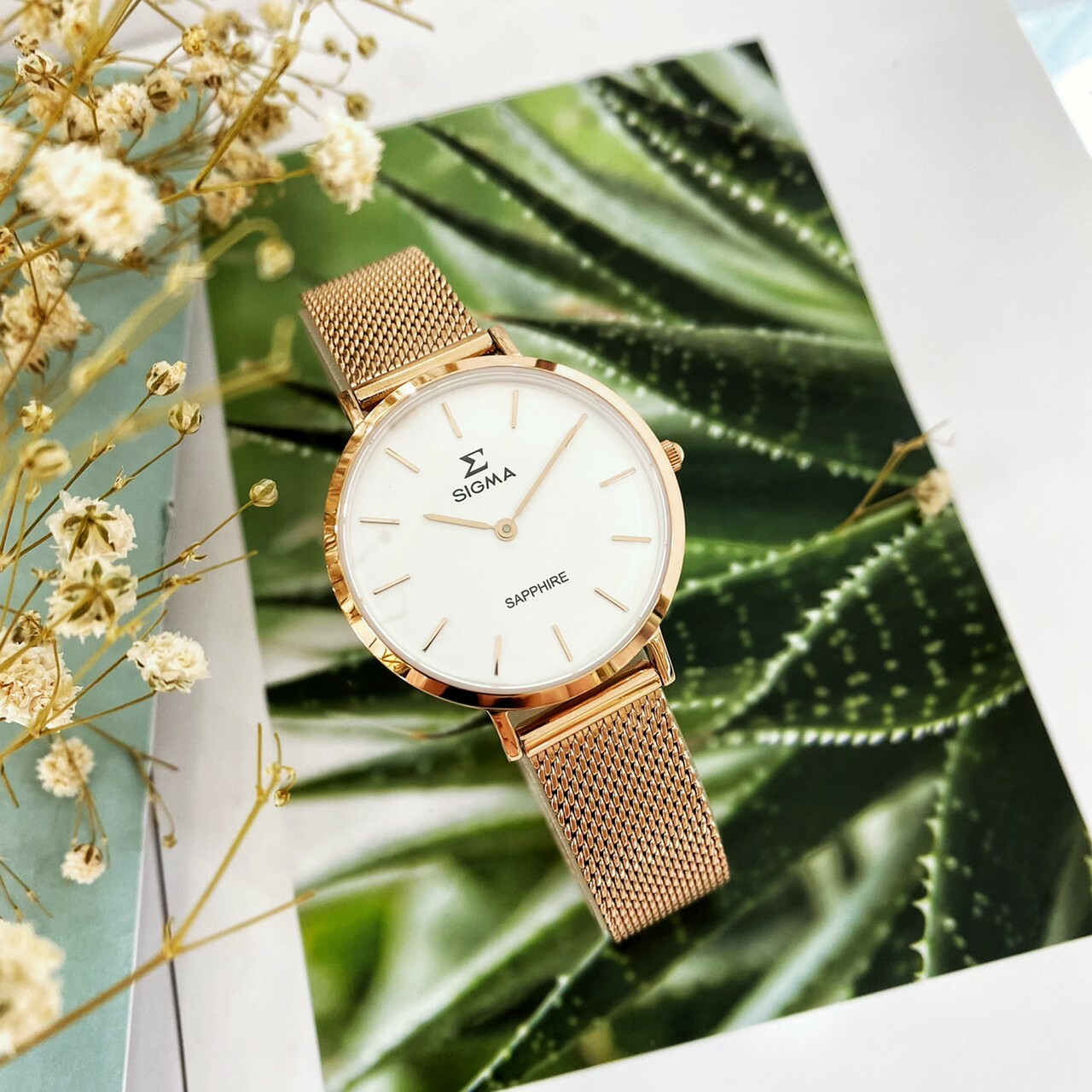 【SIGMA】俐落米蘭帶女錶 1738L-R2 (玫瑰金色) 現代鐘錶