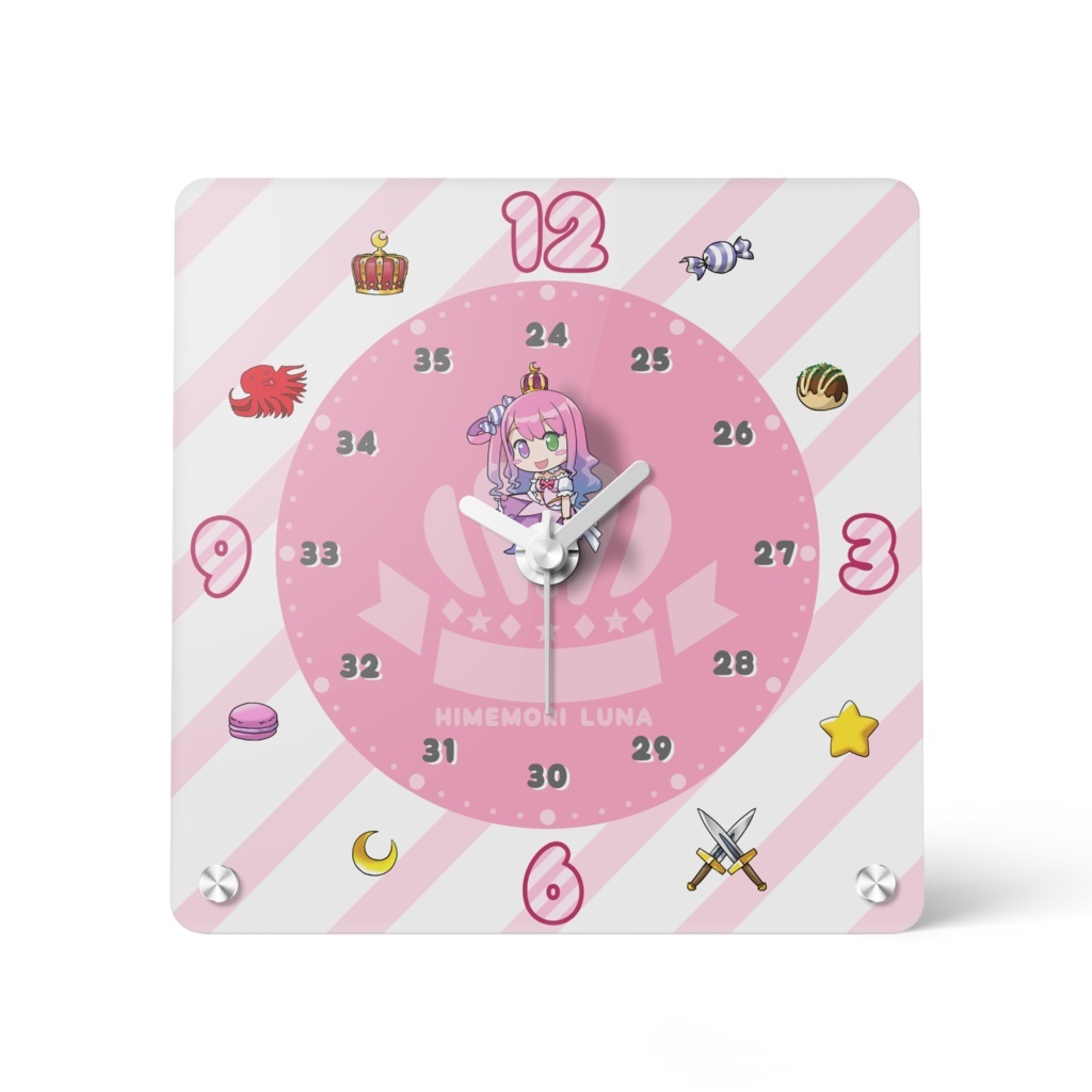 「定期代購」 Hololive 姫森ルーナ姬森璐娜 3D化記念 亞克力時鐘