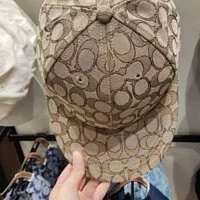[S] COACH C5211 SIGNATURE JACQUARD CAP,KHAKI, 195031281815 (SCO130)