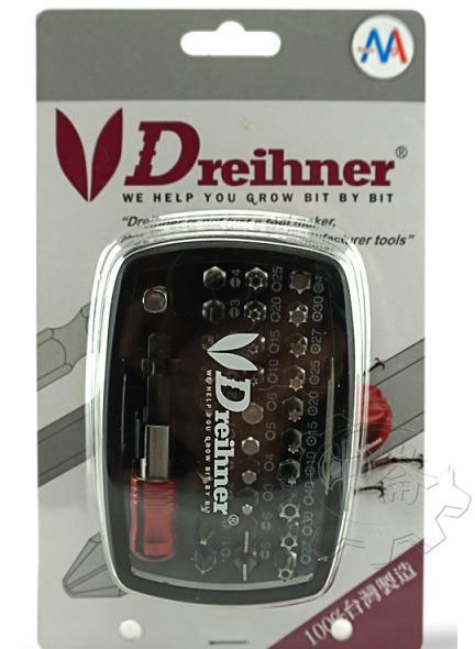 ＊中崙五金【附發票】(送L型板手)台灣製Dreihner25L六角柄 32件起子組(星型 六角 十字 一字)BF0232