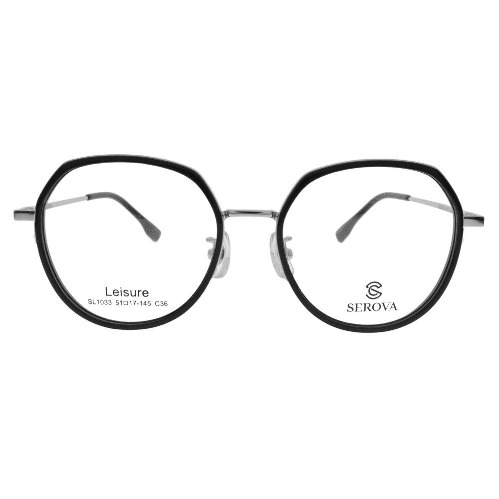 【SEROVA】SL1033 (二色) 復古多邊圓框光學眼鏡