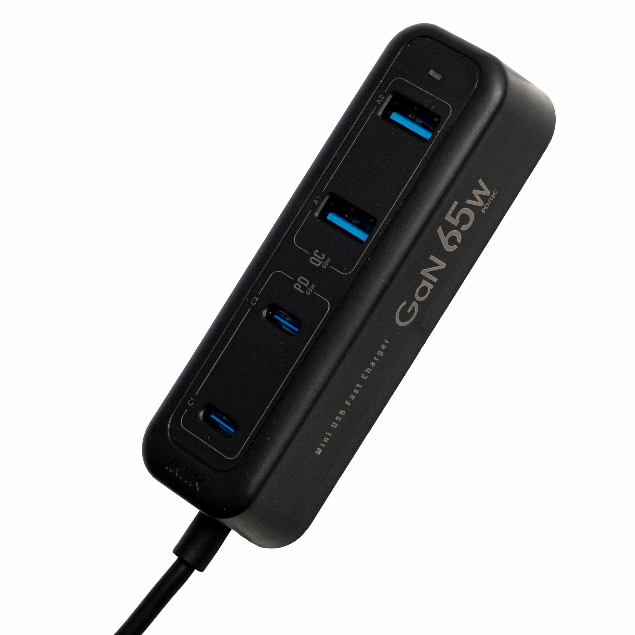 M2K 『 65W夾充 』GaN 65W夾枱迷你快速充電器 - 黑色