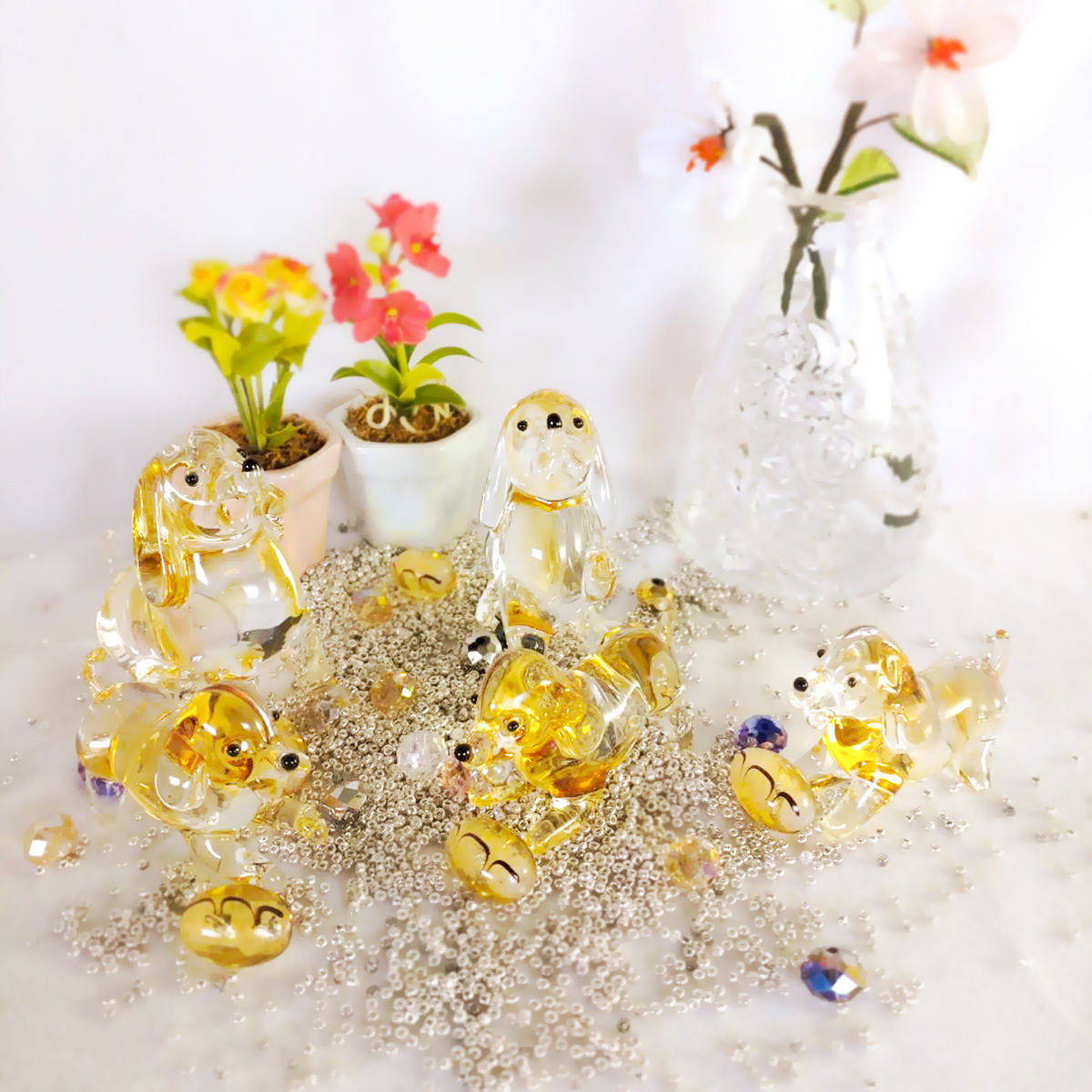 全家福狗(含水晶座)