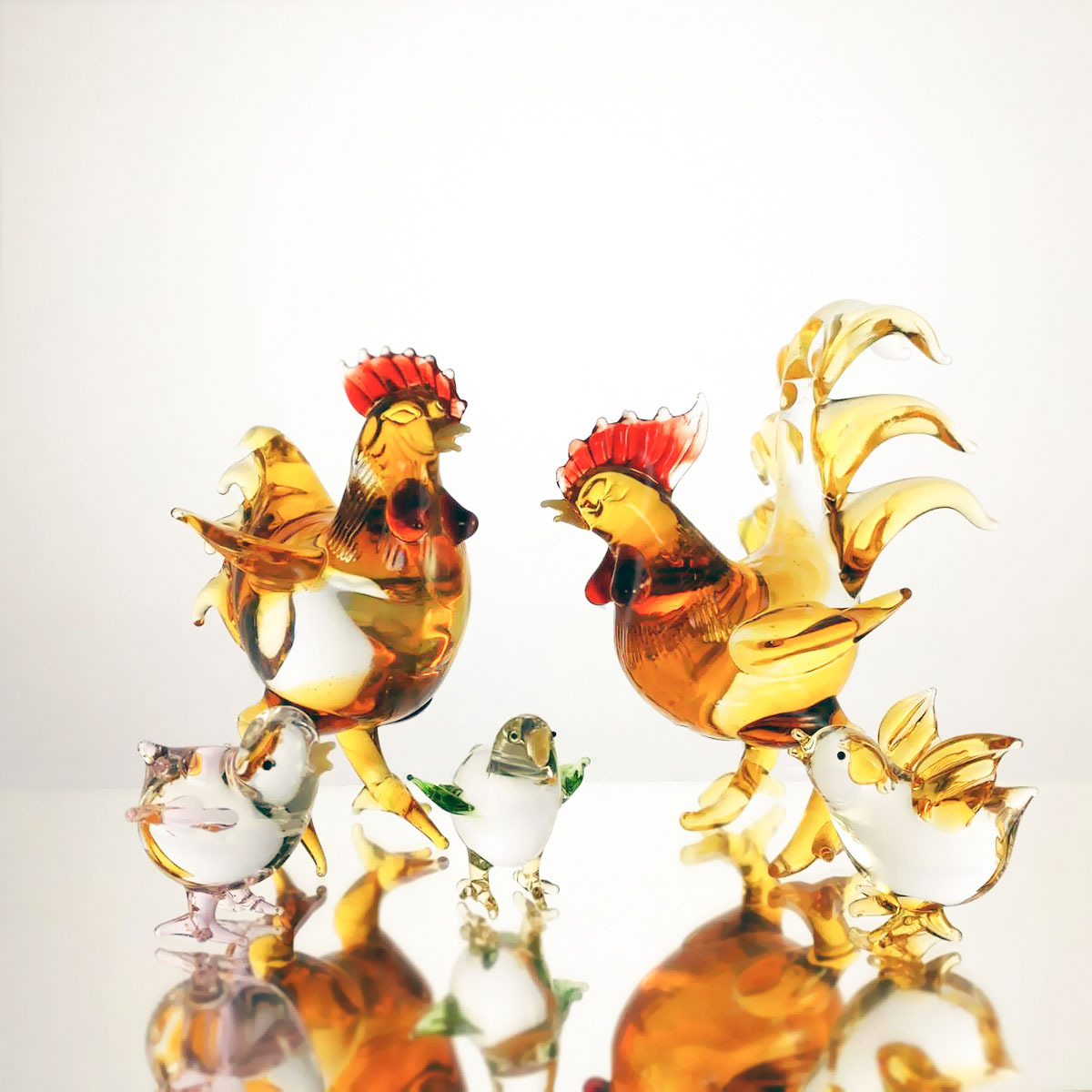 全家福鬥雞組(含木座)