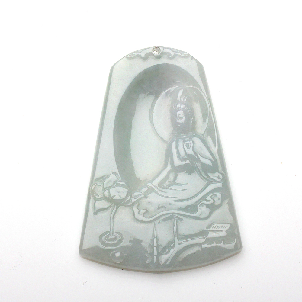 【雅紅珠寶】天然翡翠項鍊-觀世音菩薩-自在-N0352