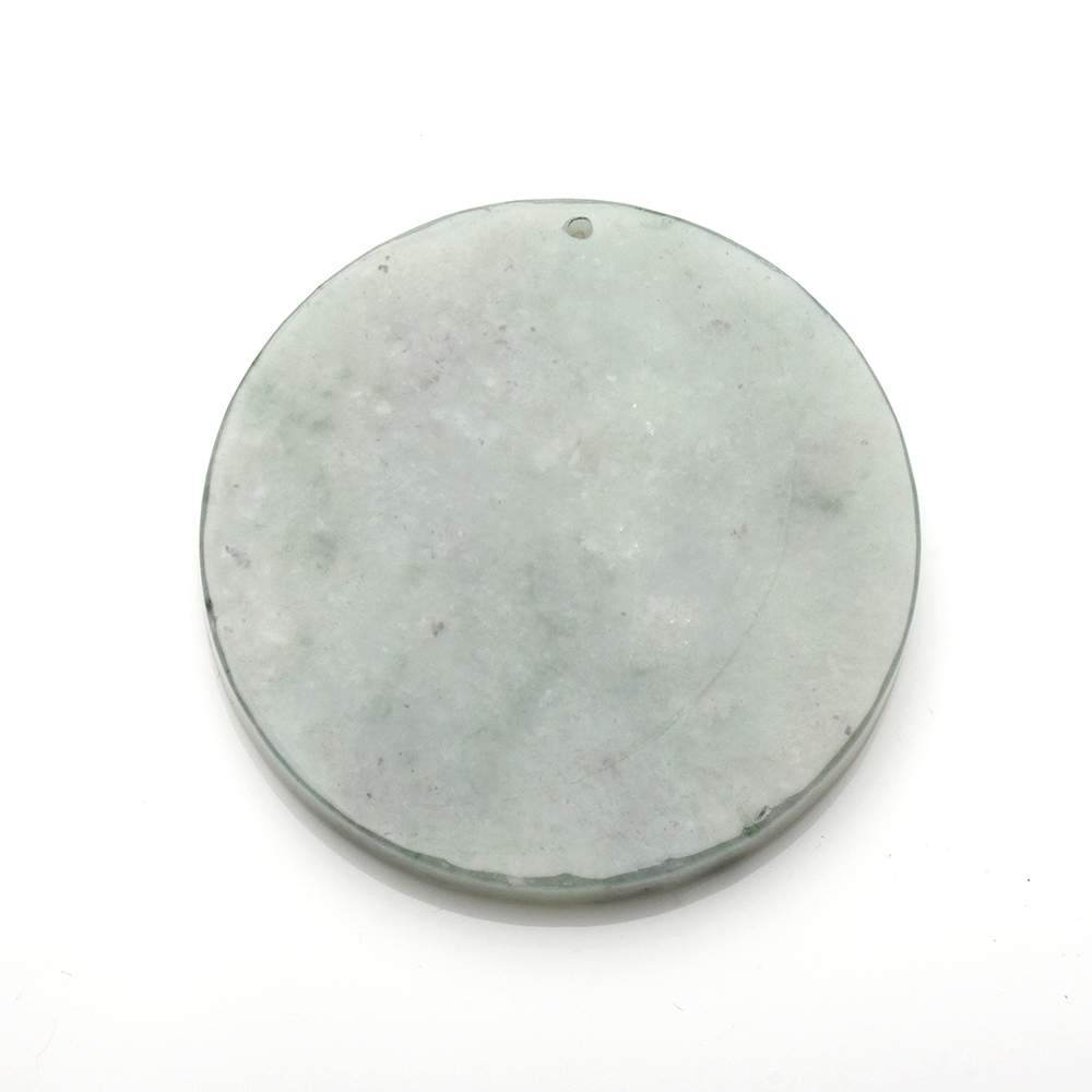 【雅紅珠寶】天然飄綠翡翠項鍊-平安無事牌-平平安安-N0353