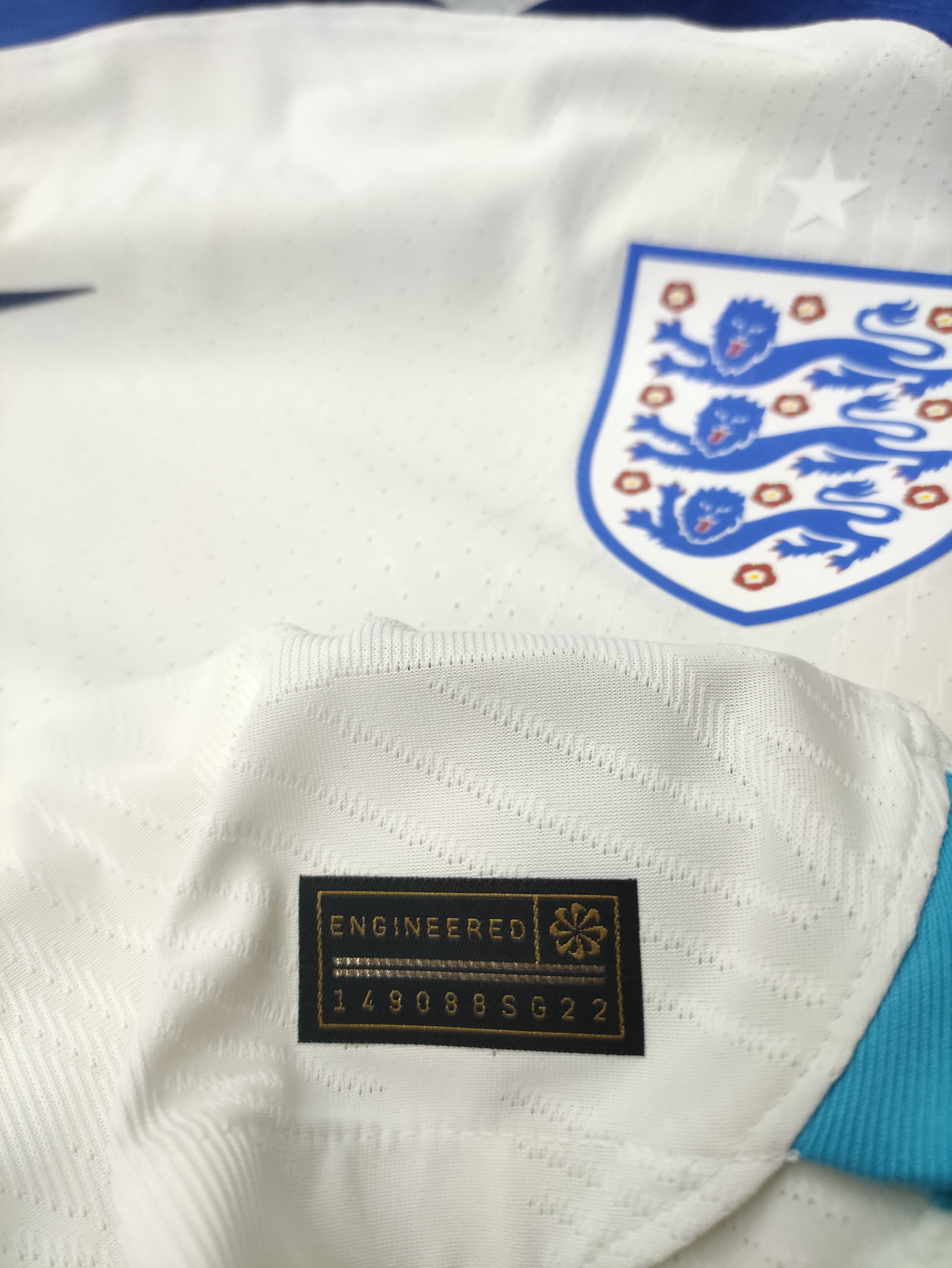 2022世界杯英格蘭國家隊主場球員版球衣