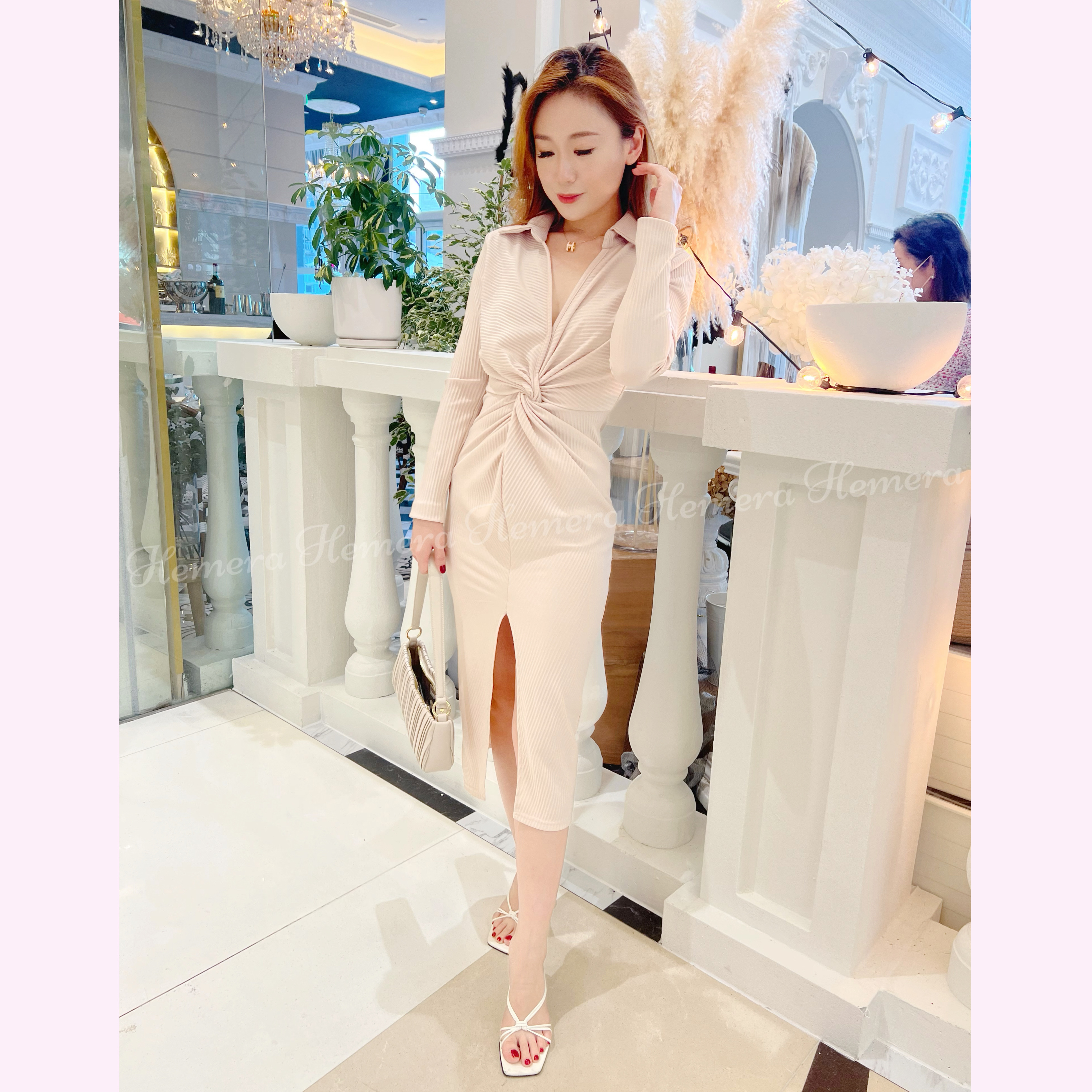 OH MY GODDESS Collection: 高雅顯瘦連身裙女神連身裙 DR22S1011