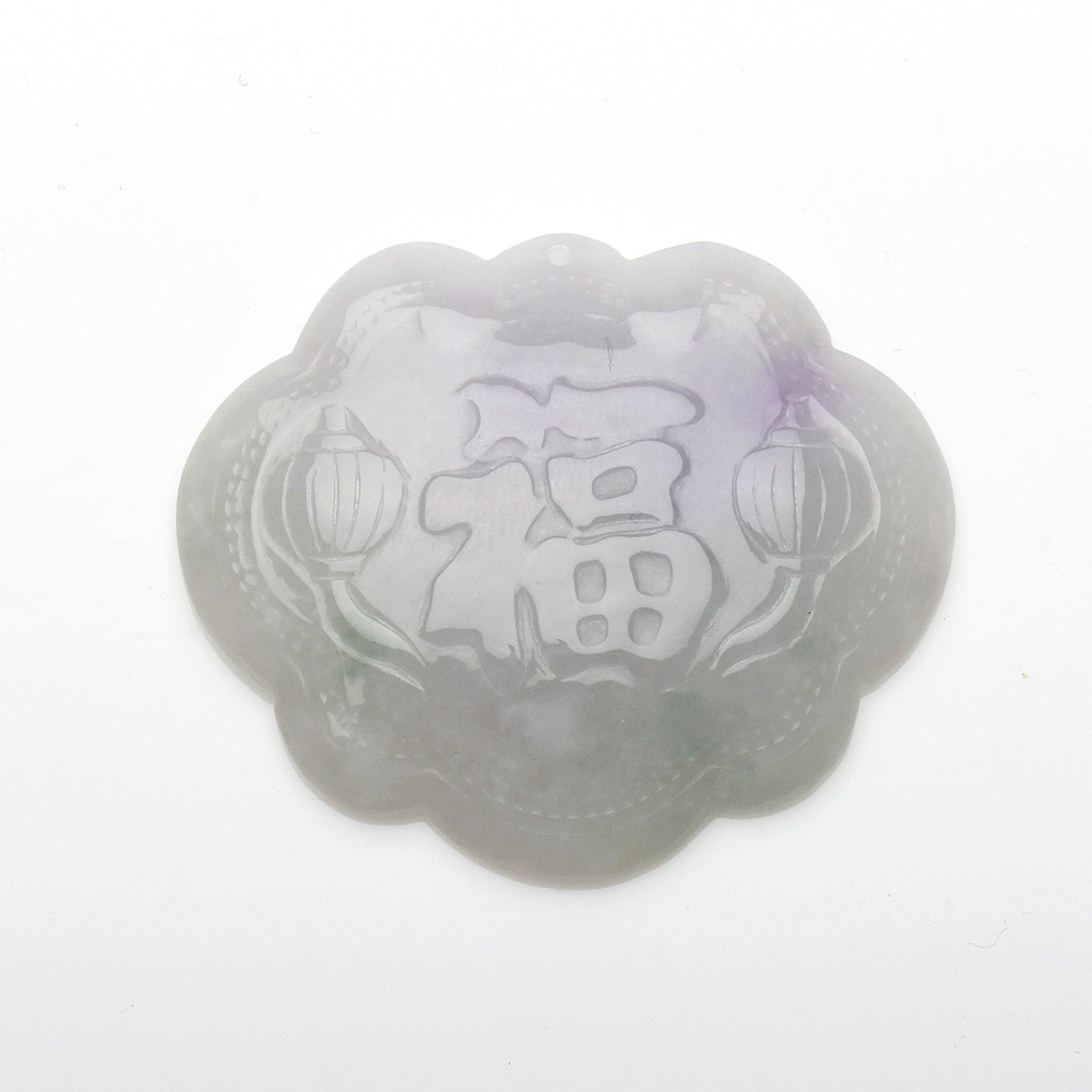 【雅紅珠寶】天然春帶彩翡翠項鍊-事事如意-光明燈-N0357