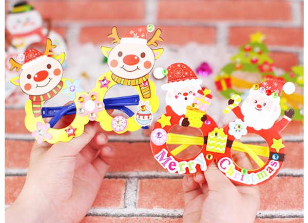 聖誕節卡通鑽石眼鏡DIY材料包 M1052