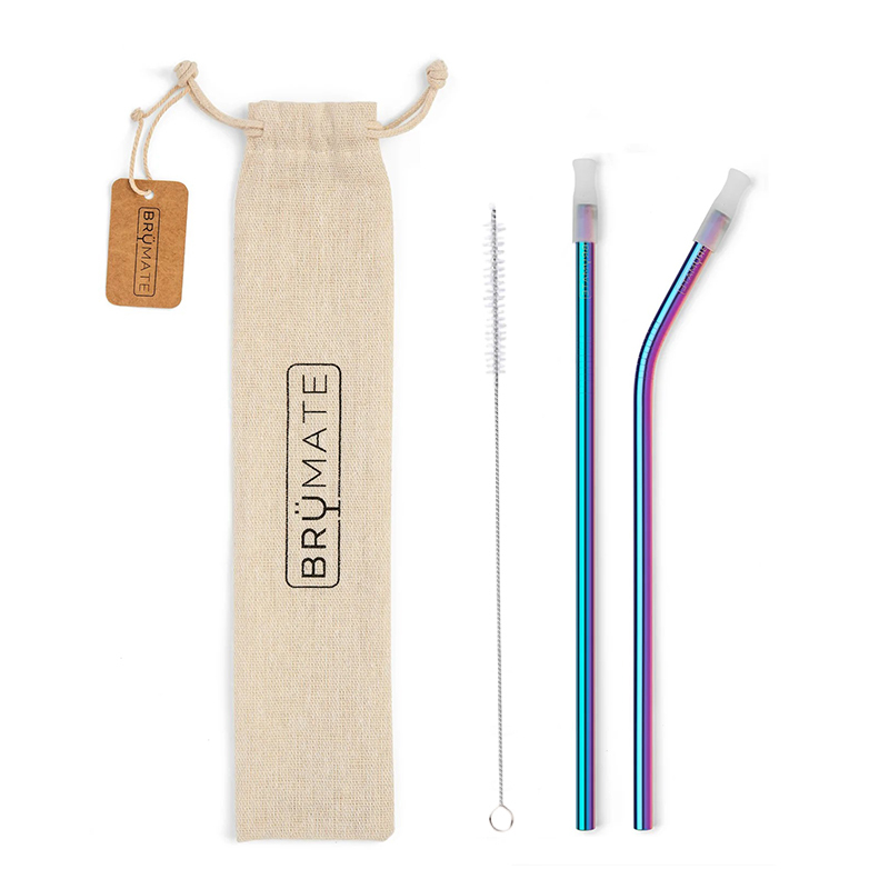 BrüMate 不鏽鋼吸管 三件套組 | 閃耀彩虹