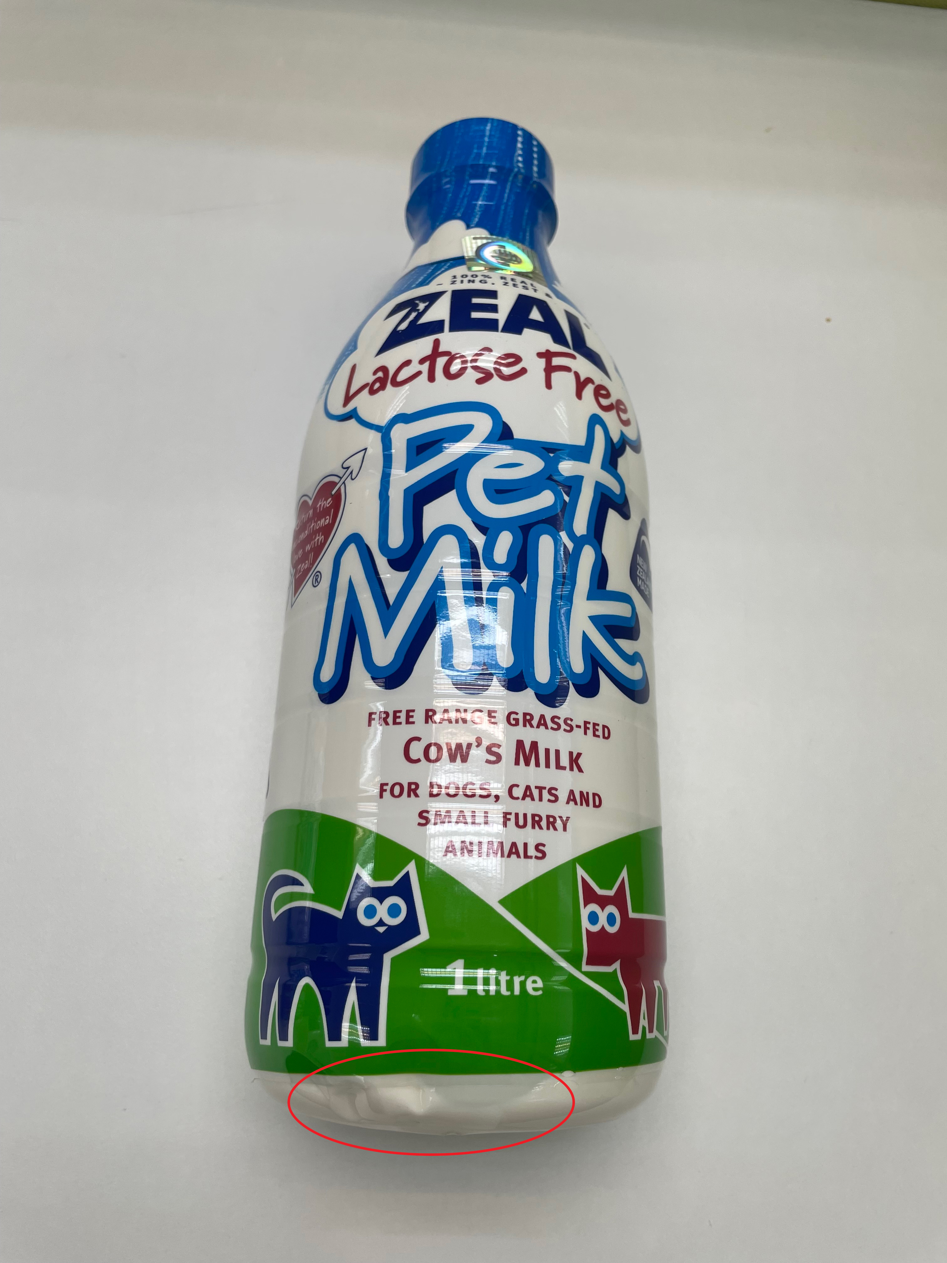 ZEAL - Natural Lactose Free Pet Milk 1Ltr (For Cats & Dogs) 32% off 【slightly dented packaging 】